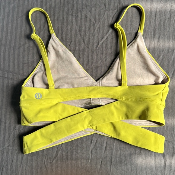 Lululemon Still Now Bra - Yellow Serpentine - Picture 2 of 2